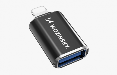 Perėjimas iPhone (lightning 8pin) → USB (K-L) juodas Wozinsky WALA-01